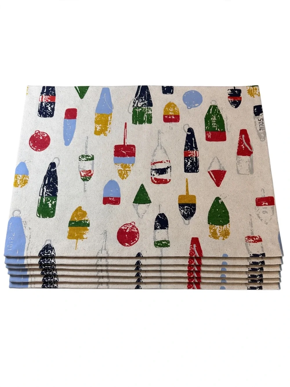 Park Designs Set of 5 Placemats Nautical Buoys Coastal Lake House - Like New